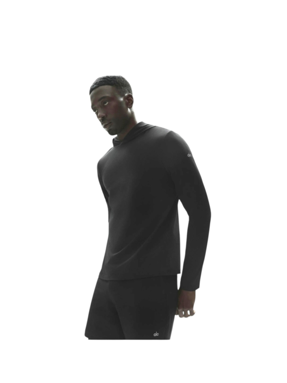 Alo Conquer Reform Black Long Sleeve Hoodie Size XL
